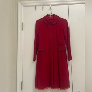 1960s red dress size xs